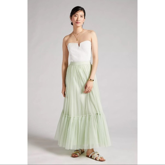 Anthropologie Aline Tulle Tired Mint Green NWT SZ XS - Picture 3 of 6